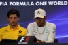 GP STATI UNITI, 19.10.2017 - Conferenza Stampa, Carlos Sainz Jr (ESP) Renault Sport F1 Team RS17 e Lewis Hamilton (GBR) Mercedes AMG F1 W08